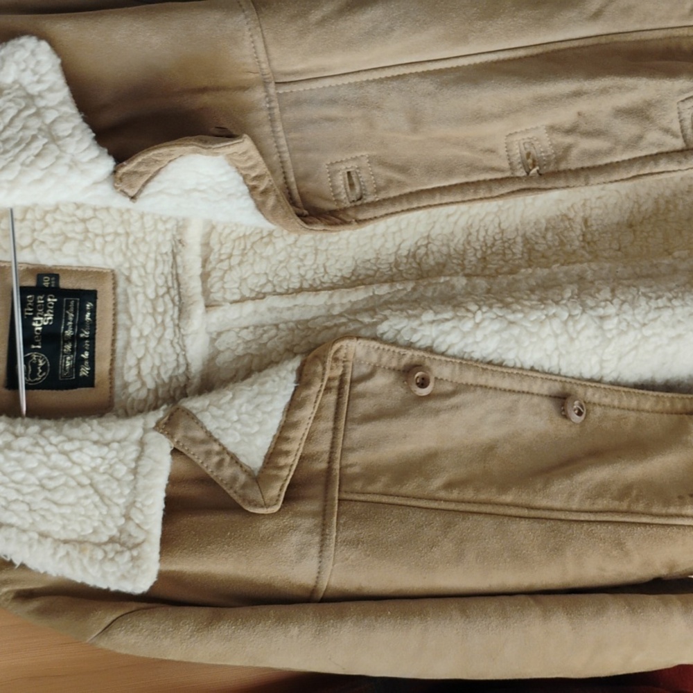 🦌 BUCKSKIN EUC Vintage SEARS The LEATHER SHOP  SHEARLING 😎 RARE UniSex - Picture 3 of 12